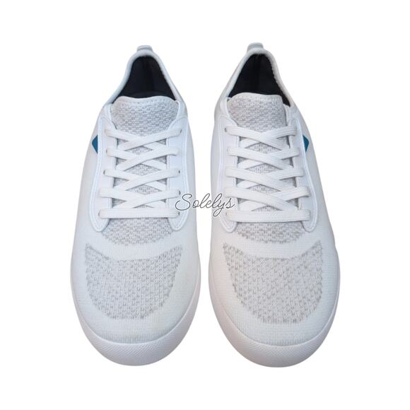 Vessi Shoes - Vessi Weekend Womens 10 Marble White Waterproof Knit Dyma-Tex Lace Up Sneaker